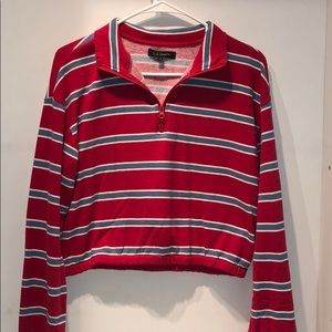 1/4 zip crop top from pacsun